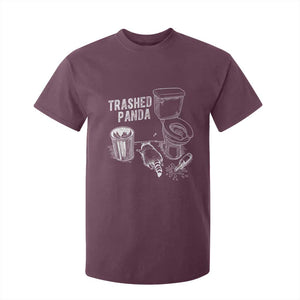 Funny Trashed Panda T Shirt For Kid Drunk Raccoon in Toilet Meme Hot Mess TS02 Maroon Print Your Wear