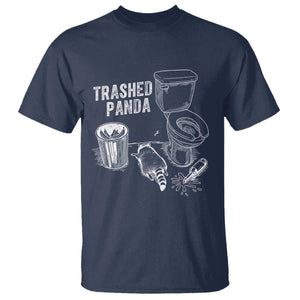 Funny Trashed Panda T Shirt Drunk Raccoon in Toilet Meme Hot Mess TS02 Navy Print Your Wear