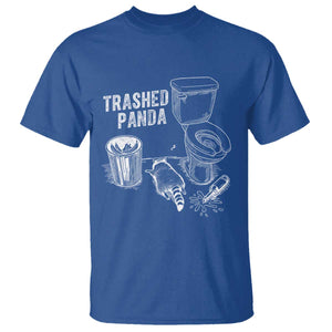 Funny Trashed Panda T Shirt Drunk Raccoon in Toilet Meme Hot Mess TS02 Royal Blue Print Your Wear