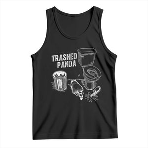 Funny Trashed Panda Tank Top Drunk Raccoon in Toilet Meme Hot Mess TS02 Black Print Your Wear