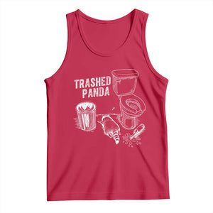 Funny Trashed Panda Tank Top Drunk Raccoon in Toilet Meme Hot Mess TS02 Red Print Your Wear