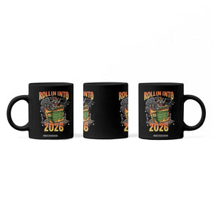 Dumpster Fire Raccoon Meme for Surviving 2025 Coffee Mug Rollin Into 2026 Trash Panda Energy TS02 Print Your Wear