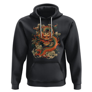 Traditional Chinese Dragon Graphic Hoodie TS02 Black Printyourwear