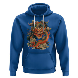 Traditional Chinese Dragon Graphic Hoodie TS02 Royal Blue Printyourwear