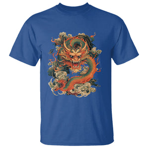 Traditional Chinese Dragon Graphic T Shirt TS02 Royal Blue Printyourwear