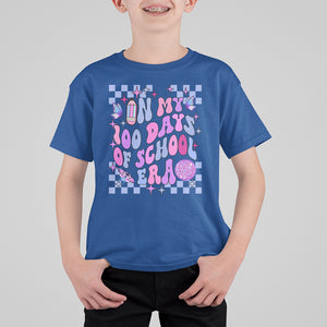 In My 100 Days of School Era T Shirt For Kid Retro Groovy TS02 Royal Blue Printyourwear