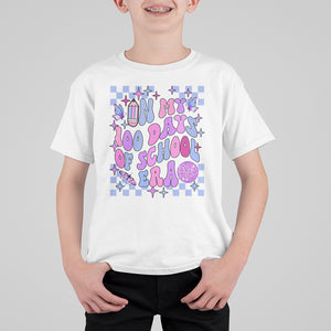 In My 100 Days of School Era T Shirt For Kid Retro Groovy TS02 White Printyourwear