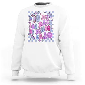 In My 100 Days of School Era Sweatshirt Retro Groovy TS02 White Printyourwear