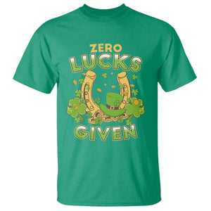 Funny St Patricks Day T Shirt Zero Lucks Given Irish Shamrock TS02 Irish Green Print Your Wear