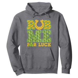 Funny St Patricks Day Hoodie Rub Me For Luck Shamrock Adult Humor TS02 Charcoal Print Your Wear