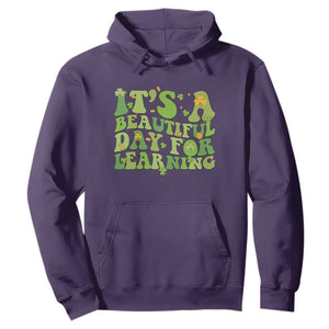 Funny St Patricks Day Hoodie It's Beautiful Day For Learning Students TS02 Purple Print Your Wear