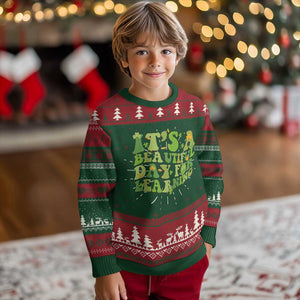 Funny St Patricks Day Knit Sweatshirt It's Beautiful Day For Learning Students TS02 Christmas Print Your Wear