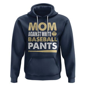 Funny Baseball Mom Hoodie Moms Against White Baseball Pants TS02 Navy Printyourwear