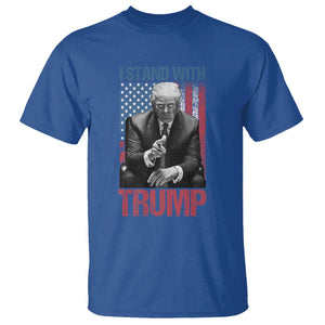 Trump 2024 T Shirt I Stand With President 45 47 Supporter American Flag TS02 Royal Blue Print Your Wear