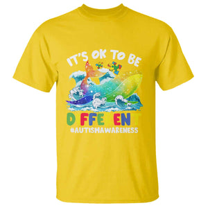 Whale Autism Awareness T Shirt It's Ok To Be Different Support Squad Mental Health TS02 Daisy Printyourwear