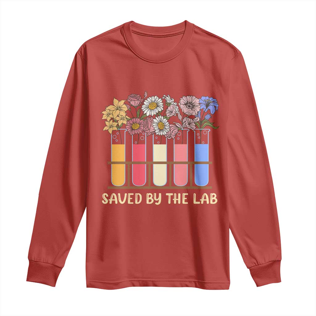 Lab Week Long Sleeve Shirt Saved By The Lab Medical Laboratory Tech Medical Lab Tech TS02 Red Print Your Wear