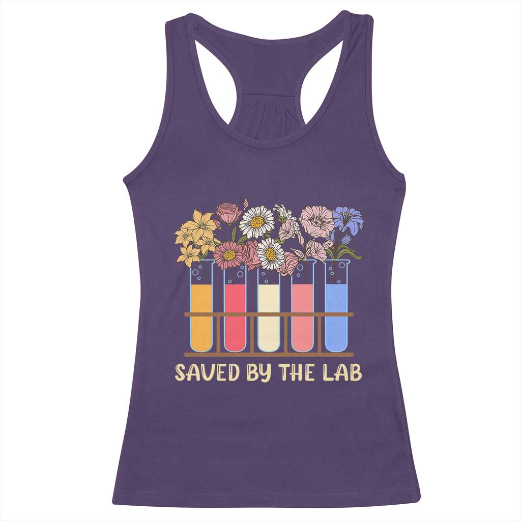 Lab Week Racerback Tank Top Saved By The Lab Medical Laboratory Tech Medical Lab Tech TS02 Purple Print Your Wear