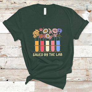 Lab Week 2024 T Shirt Saved By The Lab Medical Laboratory Tech Medical Lab Tech TS02 Dark Forest Green Printyourwear