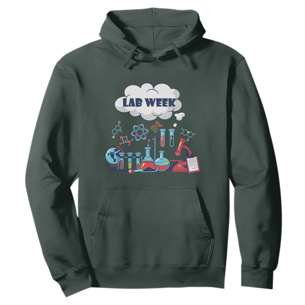 Lab Week Hoodie Medical Laboratory Science Lab Experiments TS02 Dark Forest Green Printyourwear
