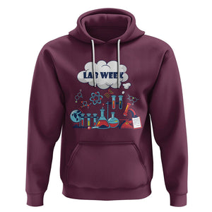 Lab Week 2024 Hoodie Medical Laboratory Science Lab Experiments TS02 Maroon Printyourwear