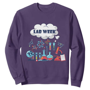 Lab Week Sweatshirt Medical Laboratory Science Lab Experiments TS02 Purple Printyourwear