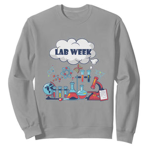 Lab Week Sweatshirt Medical Laboratory Science Lab Experiments TS02 Sport Gray Printyourwear