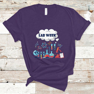 Lab Week 2024 T Shirt Medical Laboratory Science Lab Experiments TS02 Purple Printyourwear