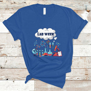 Lab Week 2024 T Shirt Medical Laboratory Science Lab Experiments TS02 Royal Blue Printyourwear