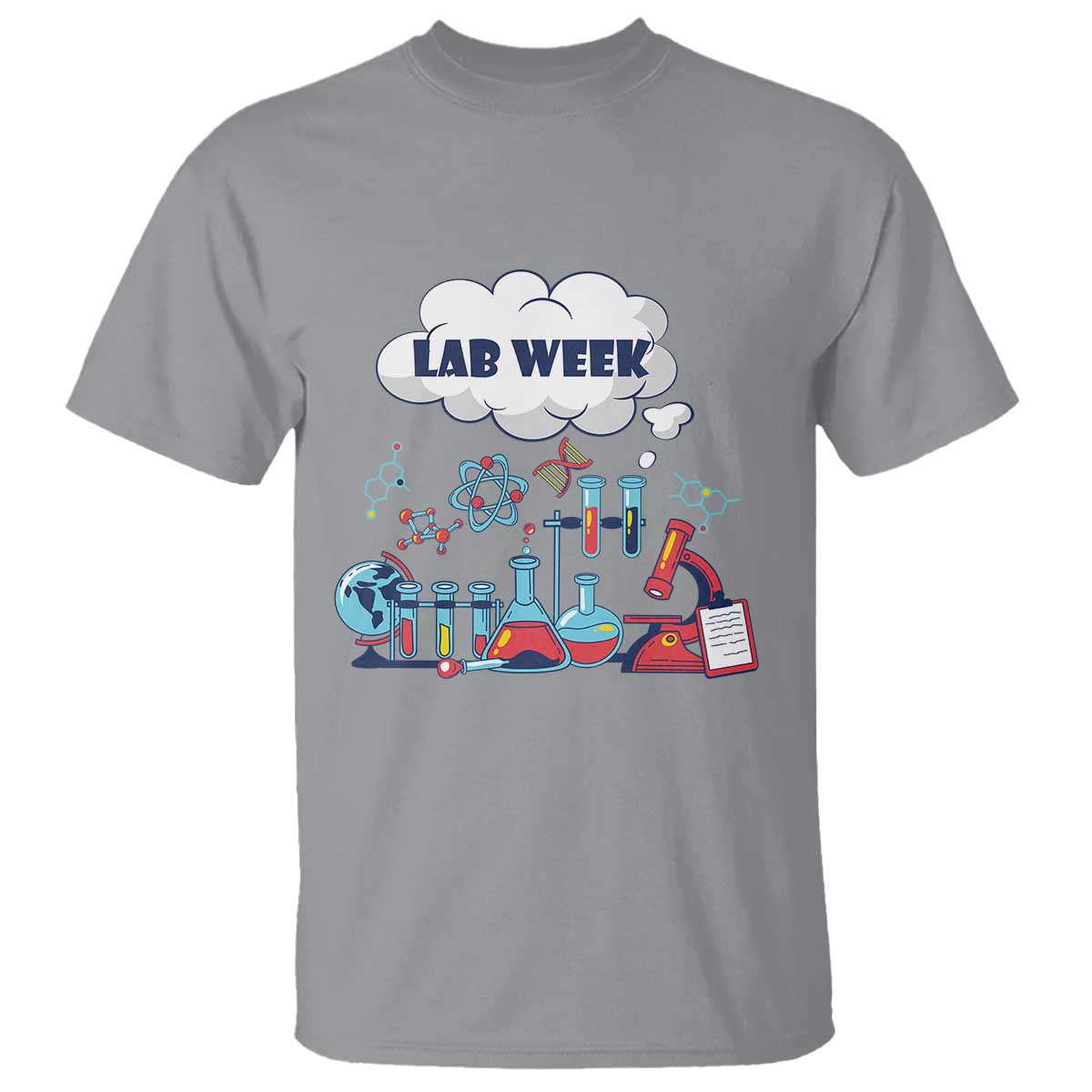 Lab Week T Shirt Medical Laboratory Science Lab Experiments TS02 Sport Gray Printyourwear