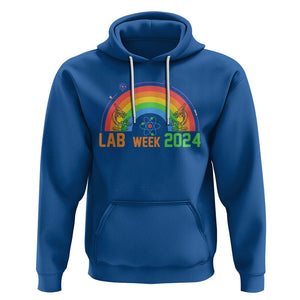 Lab Week 2024 Hoodie Medical Laboratory Science Lab Rainbow TS02 Royal Blue Printyourwear