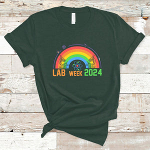 Lab Week 2024 T Shirt Medical Laboratory Science Lab Rainbow TS02 Dark Forest Green Printyourwear