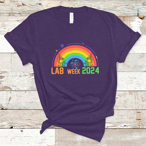 Lab Week 2024 T Shirt Medical Laboratory Science Lab Rainbow TS02 Purple Printyourwear