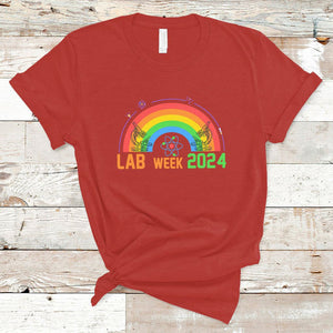 Lab Week 2024 T Shirt Medical Laboratory Science Lab Rainbow TS02 Red Printyourwear