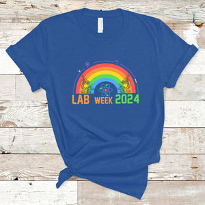 Lab Week 2024 T Shirt Medical Laboratory Science Lab Rainbow TS02 Royal Blue Printyourwear