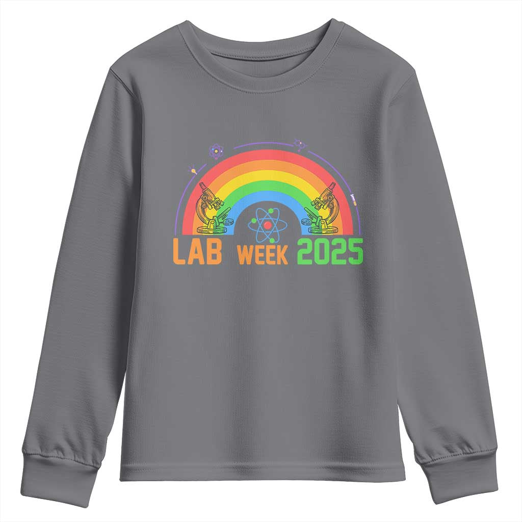 Lab Week Youth Sweatshirt Medical Laboratory Science Lab Rainbow TS02 Charcoal Print Your Wear