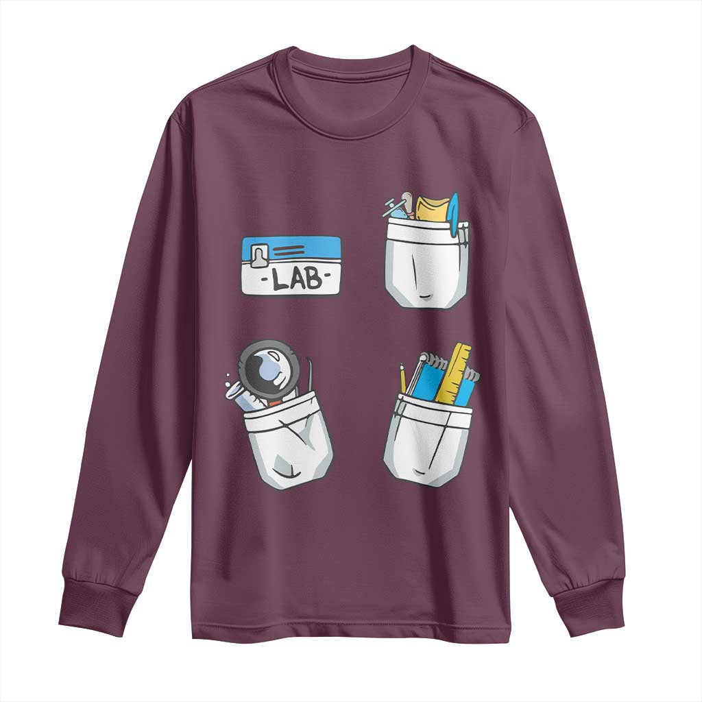 Lab Week Long Sleeve Shirt Lab Techinician Scientist Laboratory Assistant TS02 Maroon Print Your Wear