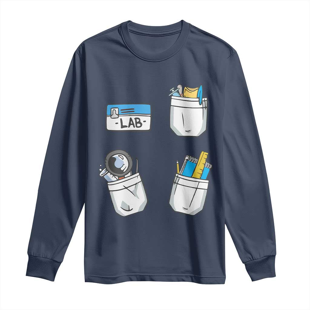 Lab Week Long Sleeve Shirt Lab Techinician Scientist Laboratory Assistant TS02 Navy Print Your Wear