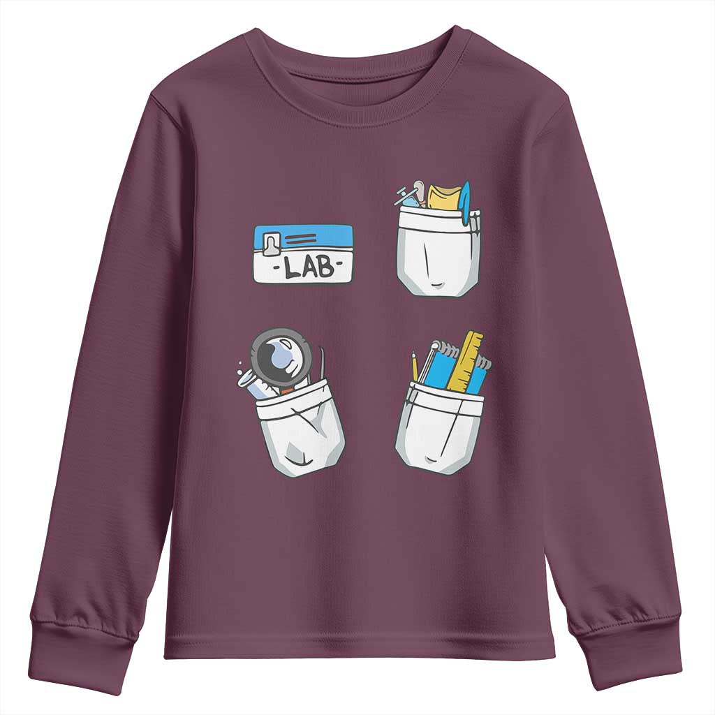 Lab Week Youth Sweatshirt Lab Techinician Scientist Laboratory Assistant TS02 Maroon Print Your Wear