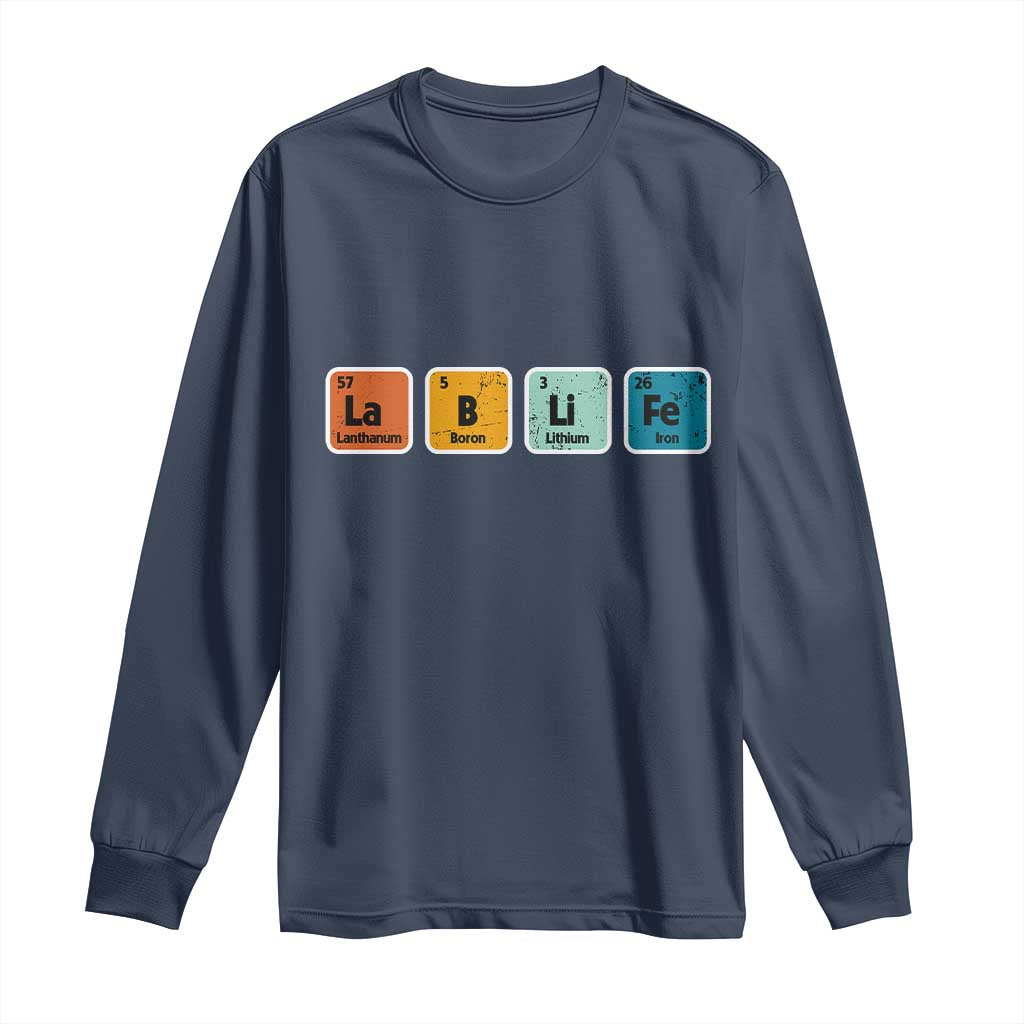 Lab Week Long Sleeve Shirt Funny Lab Life Laboratory Lab Rat Periodic Table TS02 Navy Print Your Wear