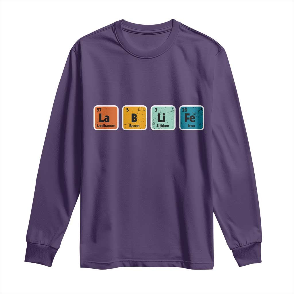Lab Week Long Sleeve Shirt Funny Lab Life Laboratory Lab Rat Periodic Table TS02 Purple Print Your Wear