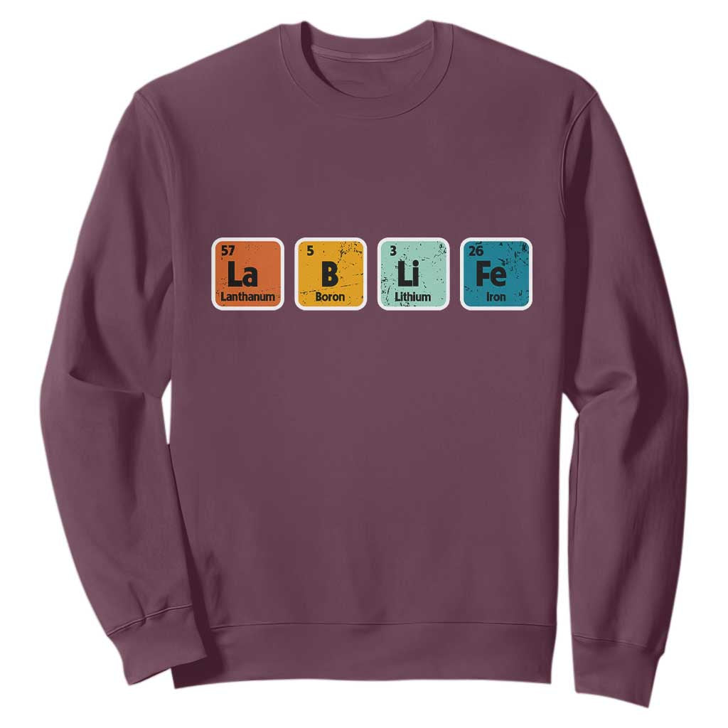 Lab Week Sweatshirt Funny Lab Life Laboratory Lab Rat Periodic Table TS02 Maroon Printyourwear