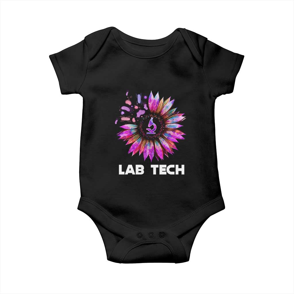 Lab Week Baby Onesie Lab Tech Sunflower Med Tech Medical Lab Technician TS02 Black Print Your Wear