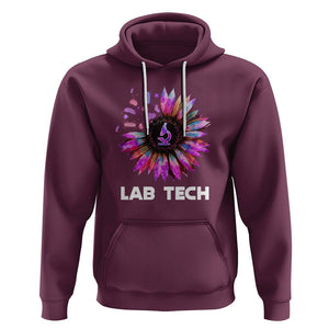 Lab Week 2024 Hoodie Lab Tech Sunflower Med Tech Medical Lab Technician TS02 Maroon Printyourwear