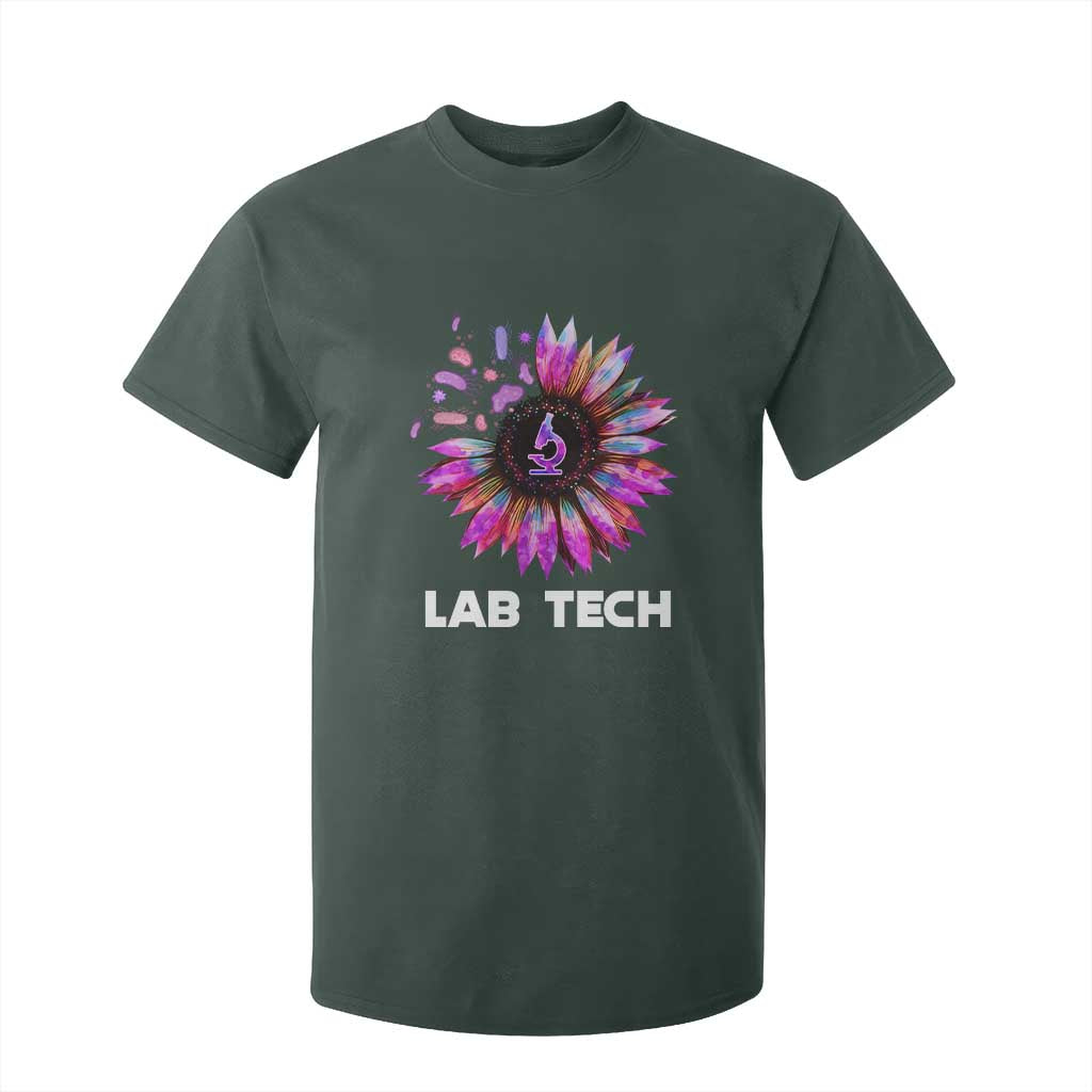 Lab Week T Shirt For Kid Lab Tech Sunflower Med Tech Medical Lab Technician TS02 Dark Forest Green Print Your Wear