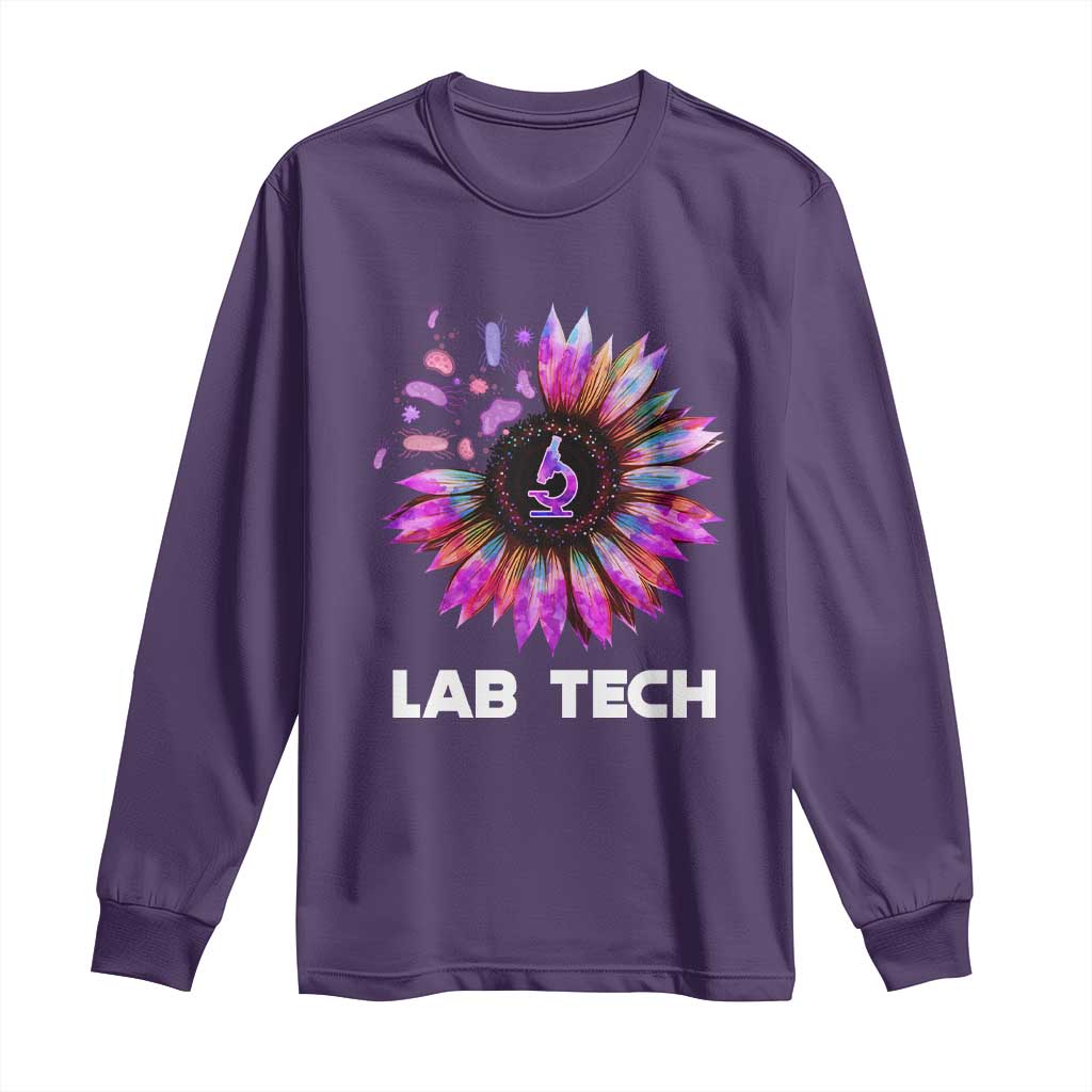 Lab Week Long Sleeve Shirt Lab Tech Sunflower Med Tech Medical Lab Technician TS02 Purple Print Your Wear