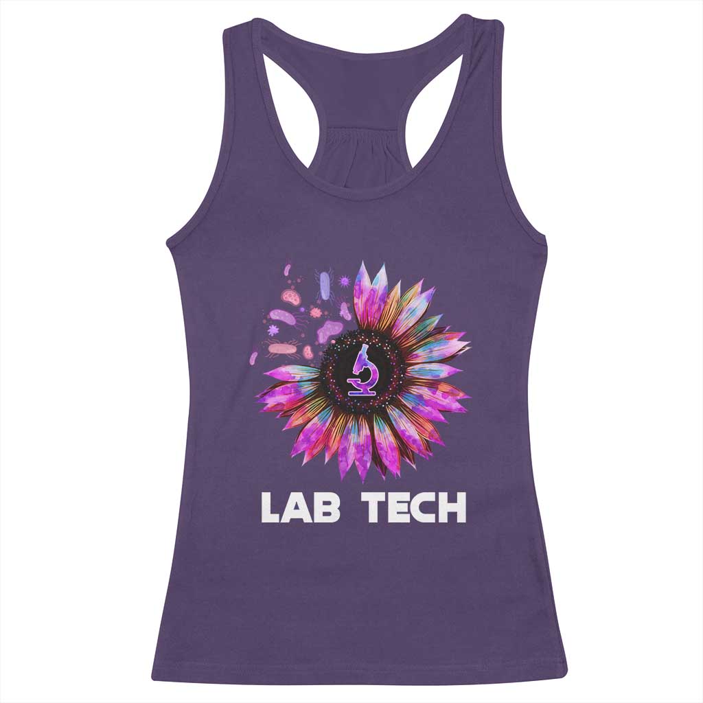 Lab Week Racerback Tank Top Lab Tech Sunflower Med Tech Medical Lab Technician TS02 Purple Print Your Wear