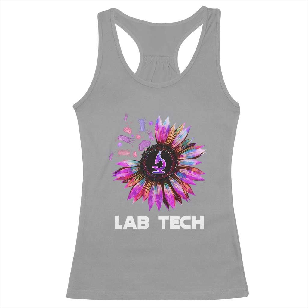 Lab Week Racerback Tank Top Lab Tech Sunflower Med Tech Medical Lab Technician TS02 Sport Gray Print Your Wear