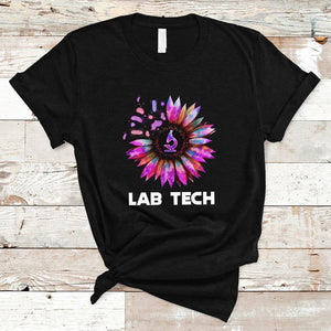 Lab Week 2024 T Shirt Lab Tech Sunflower Med Tech Medical Lab Technician TS02 Black Printyourwear