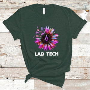 Lab Week 2024 T Shirt Lab Tech Sunflower Med Tech Medical Lab Technician TS02 Dark Forest Green Printyourwear