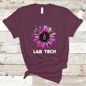 Lab Week 2024 T Shirt Lab Tech Sunflower Med Tech Medical Lab Technician TS02 Maroon Printyourwear